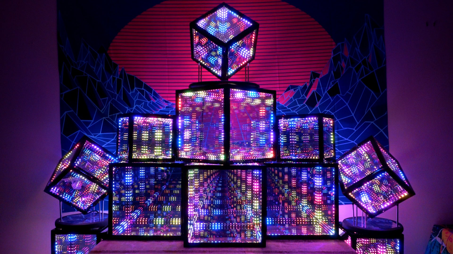 hypercubes on a table
