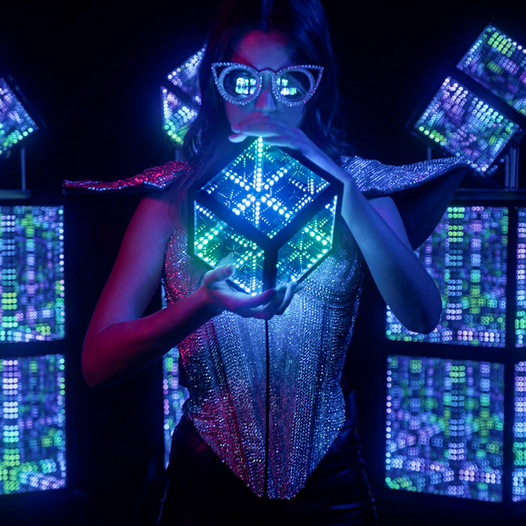 girl holding hypercube nano