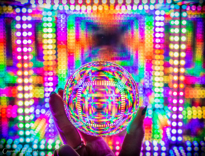 hypercube viewed through crystal 