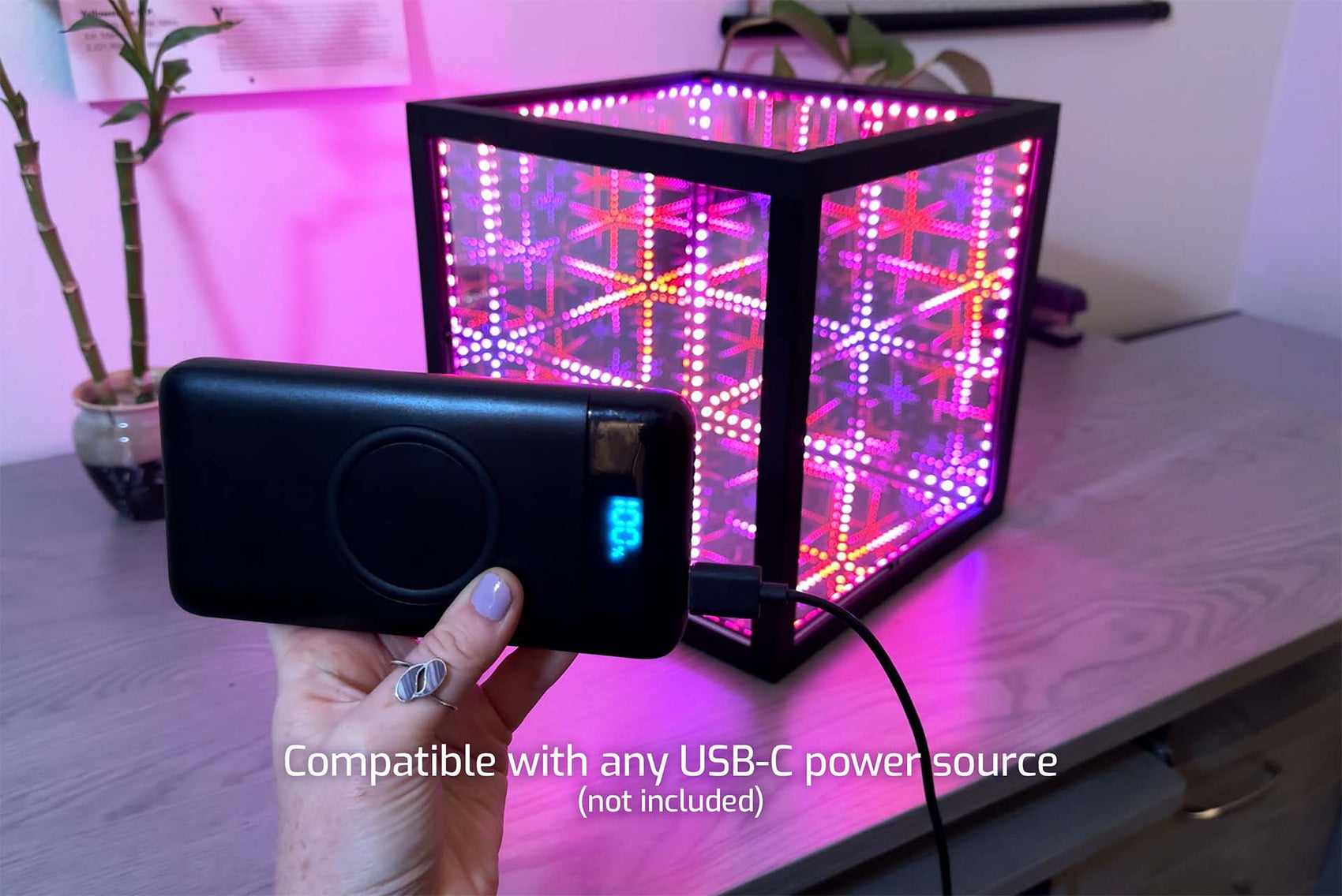 10" LED Infinity Mirror Cube - HyperCube10-SE - The Hyperspace Lighting ...
