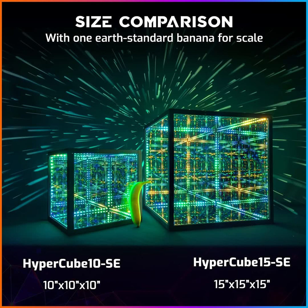 10" LED Infinity Mirror Cube - HyperCube10-SE - The Hyperspace Lighting ...