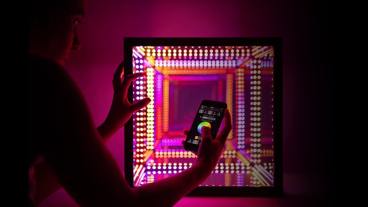 person looking at hypercube 15 while using hyperspace app